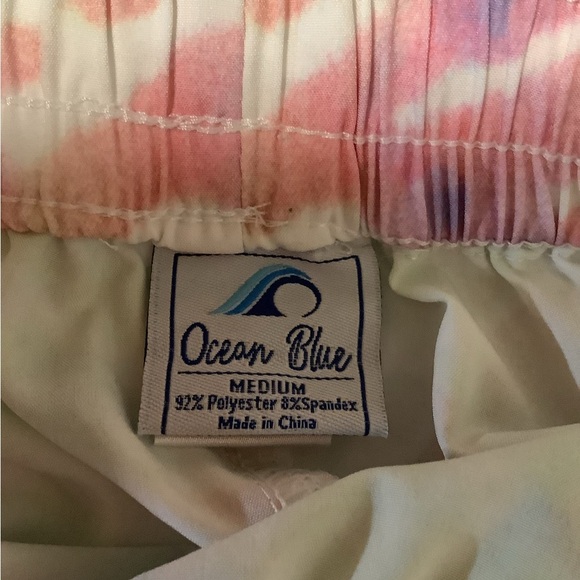 Ocean Blue Women’s Basix of‎ America UPF + protection med tie dye pastel shorts - Picture 3 of 7